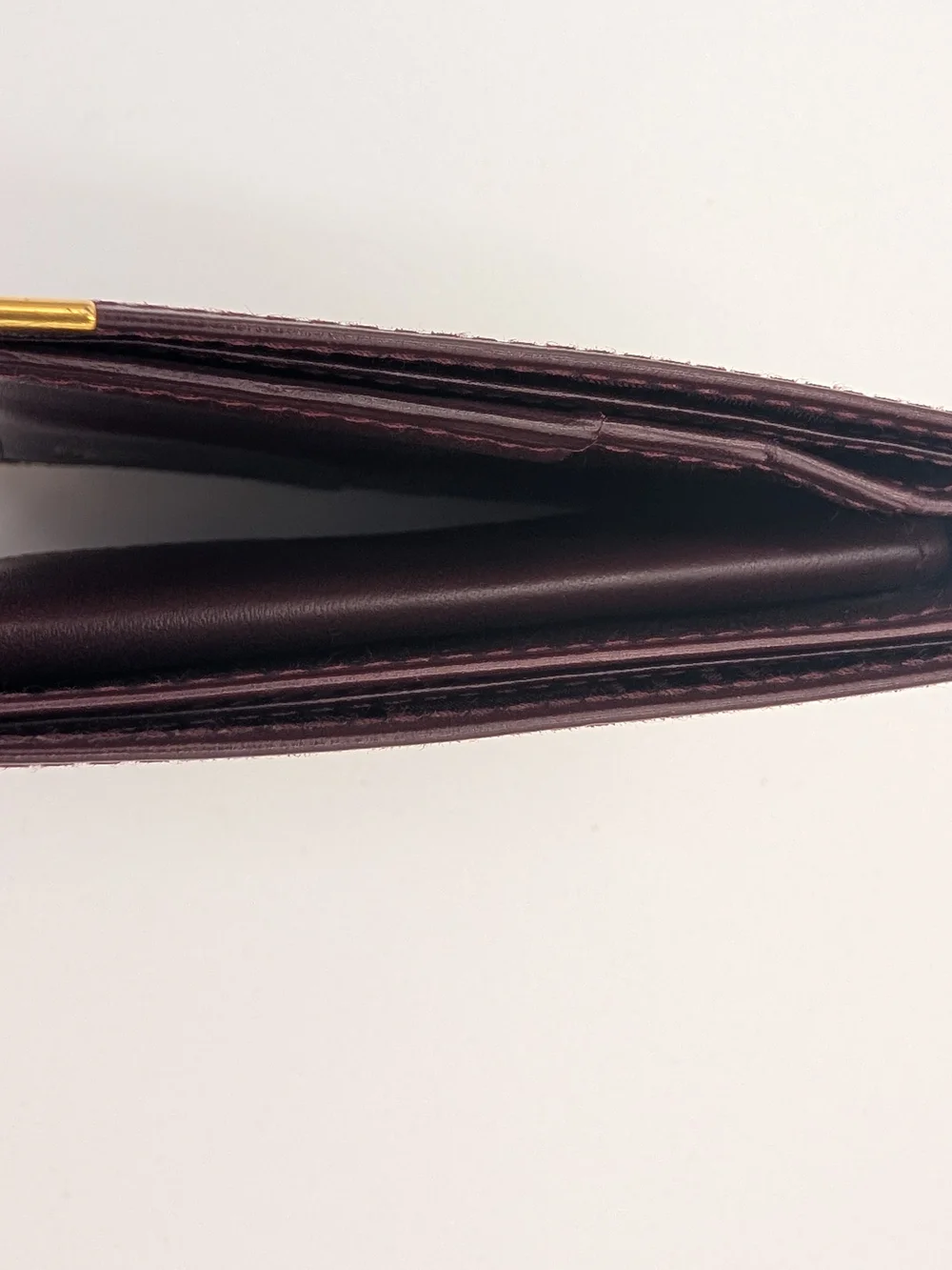 Cartier Leather Wallet with Gold Corners